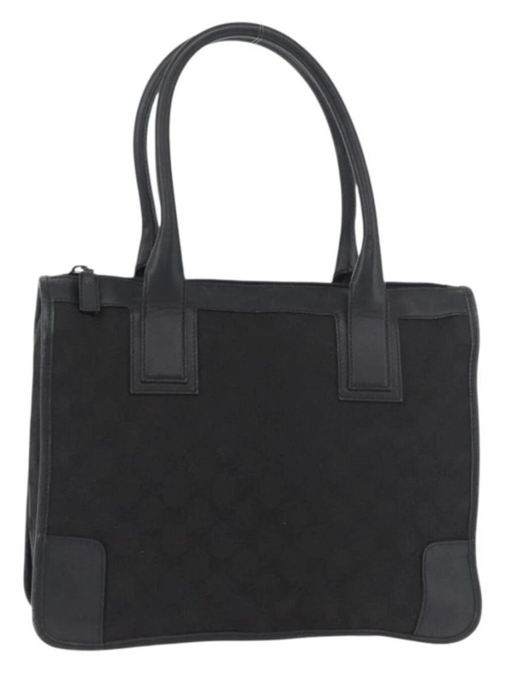 GUCCI GG Canvas Hand Bag Black Gold 000 0855 Auth - Picture 1 of 16